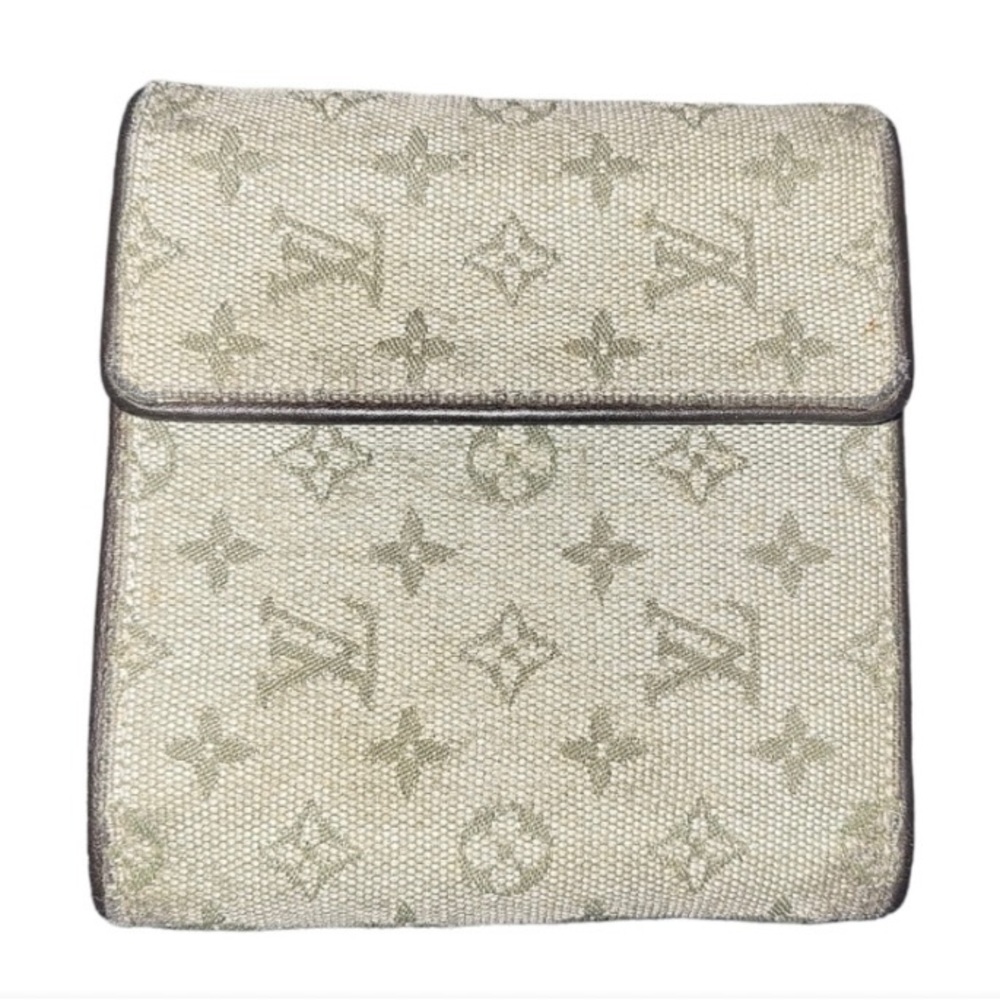 Louis Vuitton Cloth Leather Bi - Fold Wallet -EUC